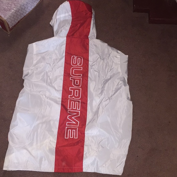 New Supreme Red And White Taped Jacket - Picture 4 of 4